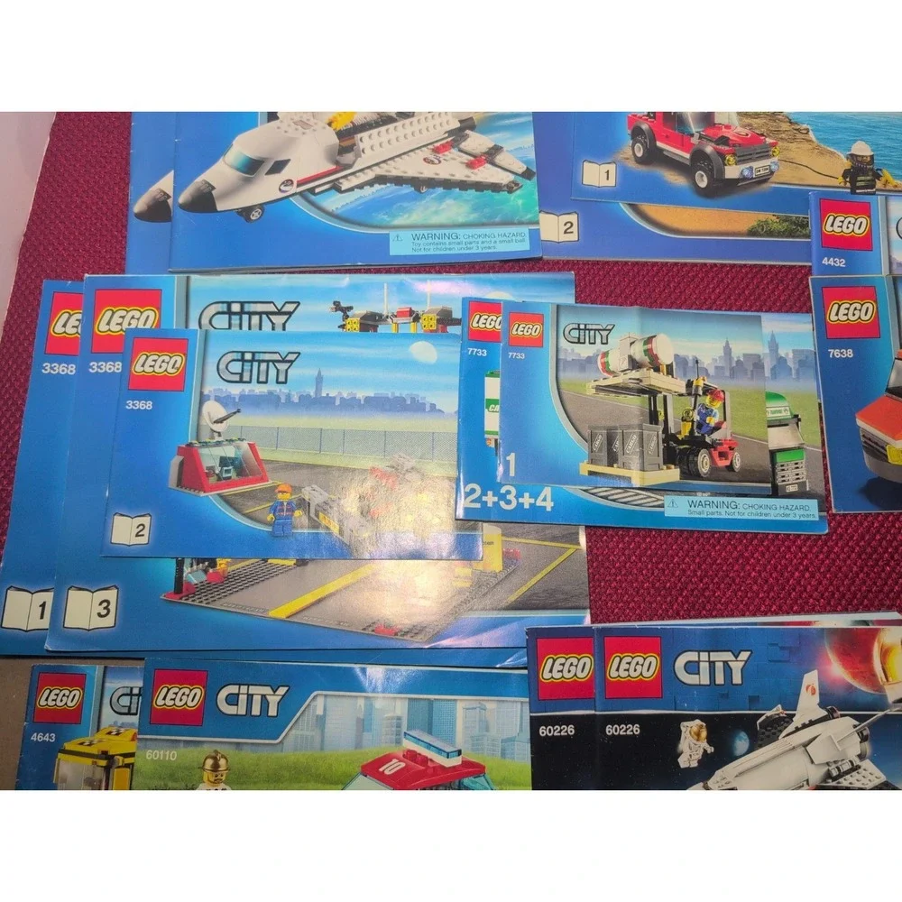 Lego City Instruction Booklet Lot Of 10 Booklets Only Plus Poster*Read